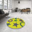 Tapis vert/jaune à motifs Pointsettia-1307094632