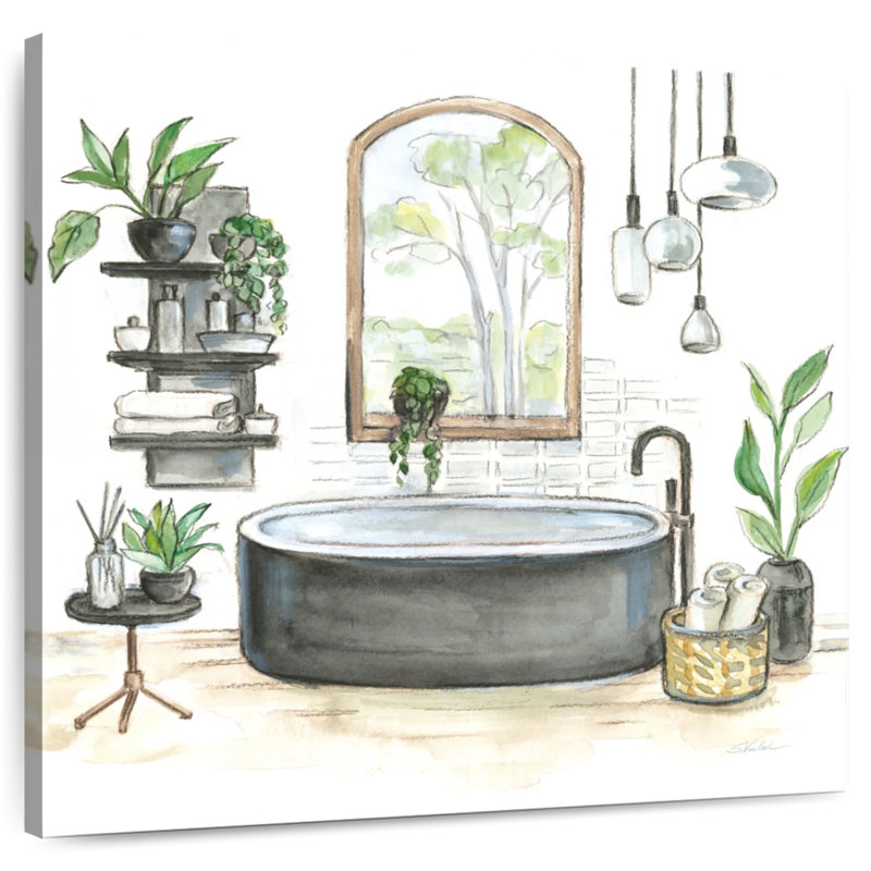 Baignoire noire Kerrick I, H 20 po x l 20 po