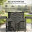 5 Piece Wicker Patio Bar Set With Glass Top Table And Shelves-429251610