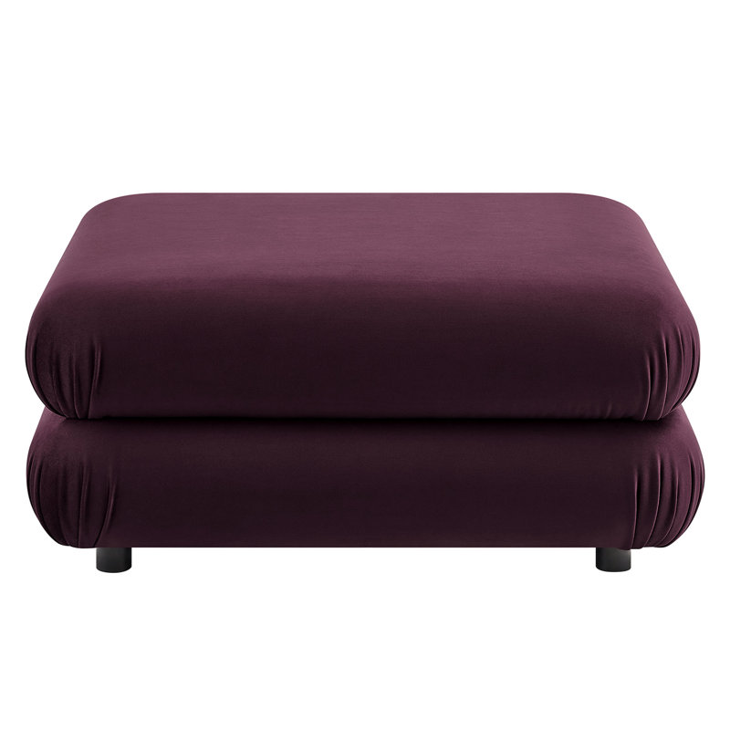 Jubilee Modular Performance Velvet Ottoman, Mulberry