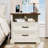 2-Drawer Farmhouse Nightstand With Power Outlet