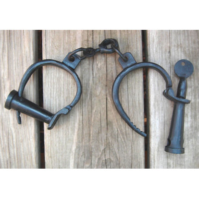 Décoration murale handcuffs à bateau de travail en fonte antique reproduction