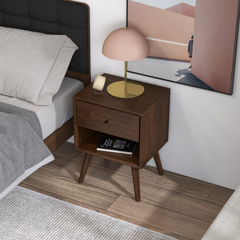 Wilibald 21'' W Solid Wood Nightstand