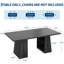 Table de salle à manger moderne 71 "avec tablette de rangement à 2 niveaux, table de cuisine rectangulaire en bois pour 4 à 8 personnes, table de salle à manger longue pour la salle à manger, le bureau personnel, la cuisine, noir-129470098