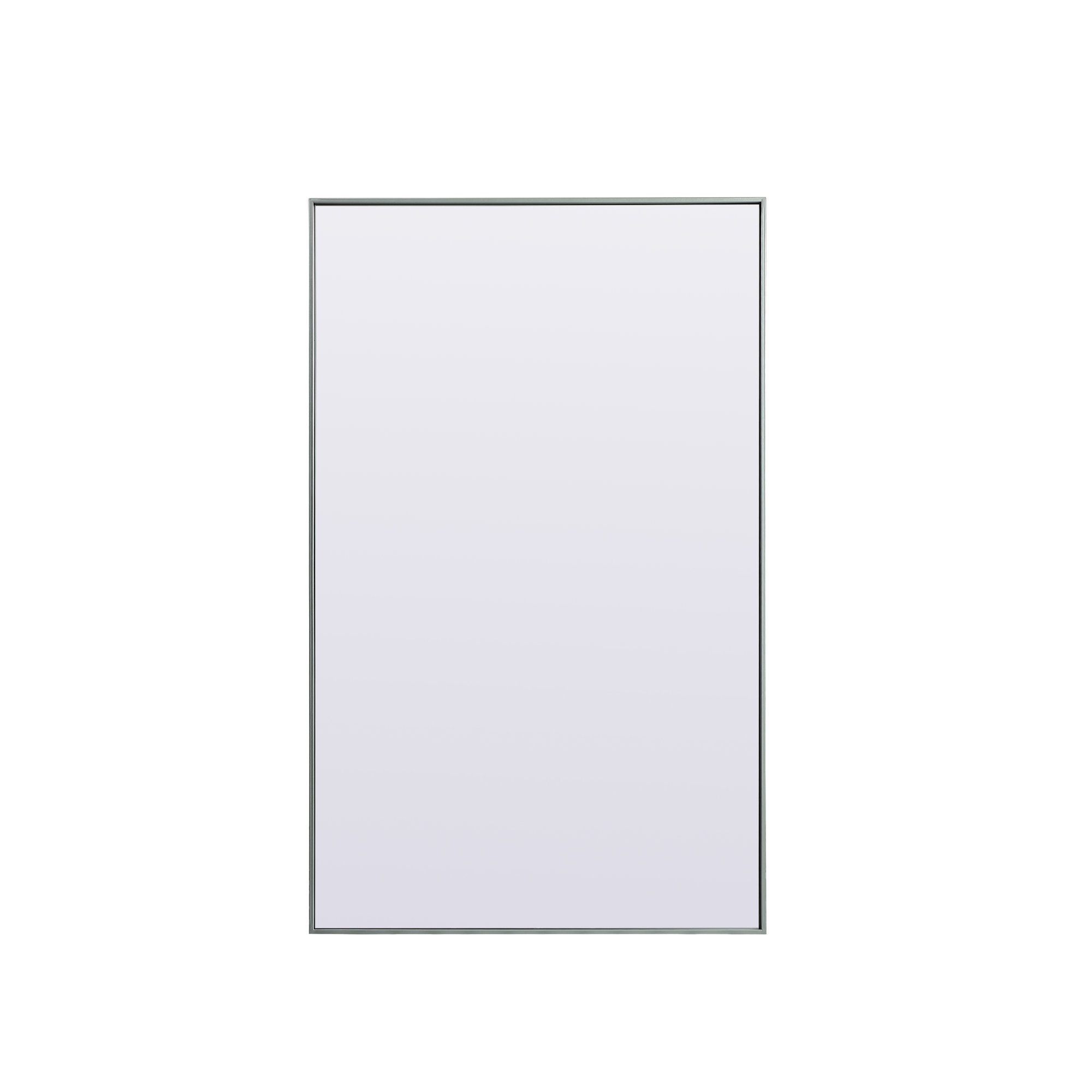 Sabine Metal Rectangle Floor Mirror, 60" x 36", Silver