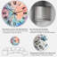 Rose et bleu liquide Art II - horloge murale moderne-1577201782