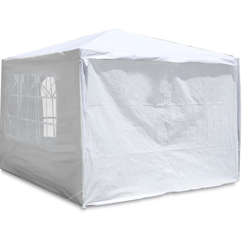 10'X10' Party Tent Outdoor Heavy Duty Gazebo Wedding Canopy + 4 Removable Walls, White