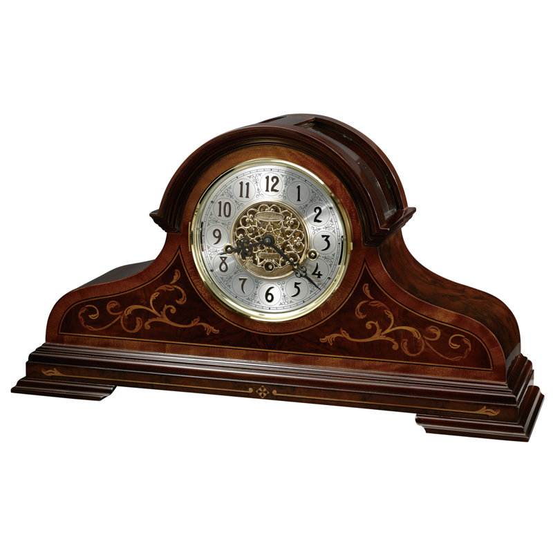 Manufactured Wood Mechanical Tabletop Clock