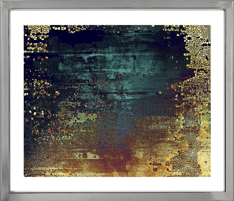 Textured Abstract - Single Picture Frame Print, 199.136 cm H x 161.036 cm W, Aluminium Chrome