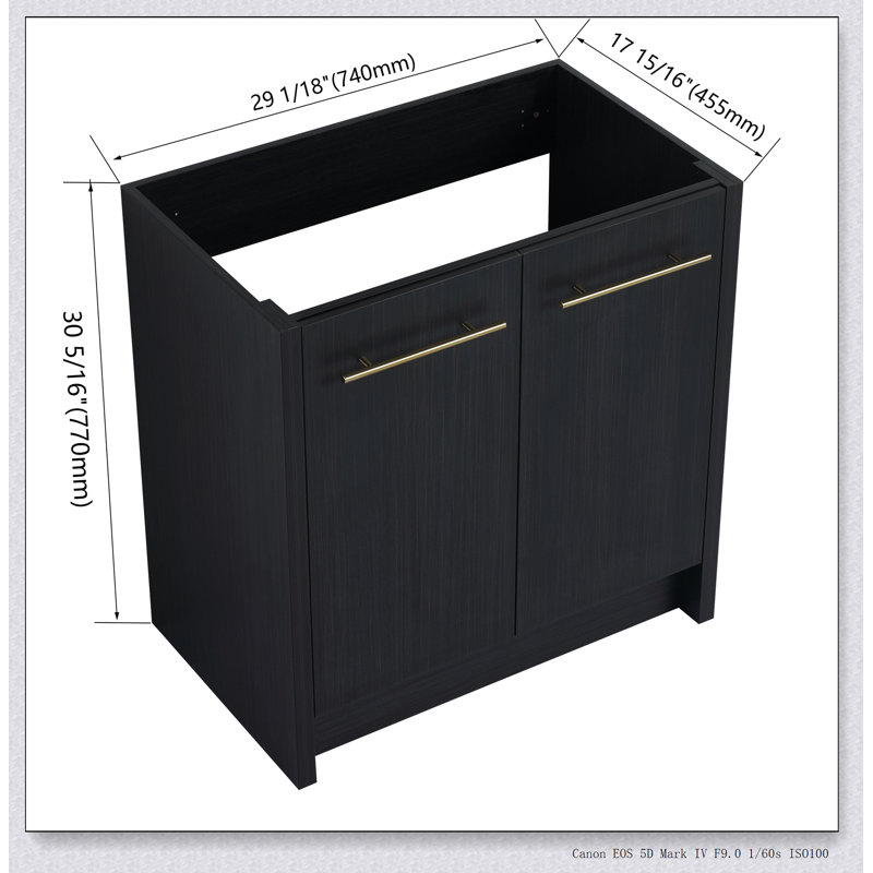 Meuble-lavabo autoportant de 30 pouces (sans lavabo supérieur)