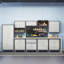 Heavy-Duty Metal Rolling Tool Cabinet with Locking Doors, Mobile Garage Storage with Adjustable Shelf & Wheels-248133595