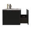 Meuble-lavabo moderne 36 po en chêne noir rayé, lavabo en céramique, tiroir à ouverture fonctionnelle pré-assemblé pour la vie avec lavabo-2106441516-2106441515