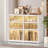 3-Tier Clear Collapsible Shoe Storage Cabinet With Doors - Fits Up To 12 Pairs