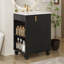 Meuble-lavabo 24 po avec lavabo, armoire de salle de bain avec tablette de porte, rangement latéral ouvert, structure en bois massif, porte à fermeture douce-953723013