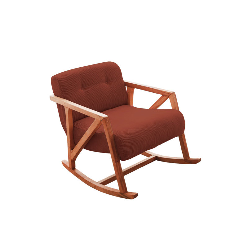Luxurious Wing Chair, Vermilion Velvet Fabric, 26.4 x 29.5 x 33.5 inches | Sturdy Wooden Legs, Comfortable Sitting Height: 20.1 inches | Perfect Accent Chair for Living Room, Stylish and Cozy Design
