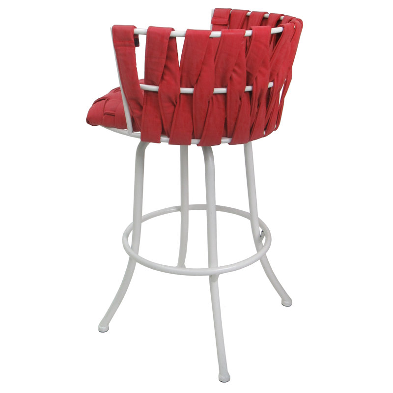 Gorrell Swivel Upholstered Counter Stool, Red, Counter Stool (26" Seat Height)