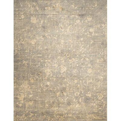 Contemporary One-of-a-Kind Rectangle 7'11" X 9'7" Hand Knotted Area Rug