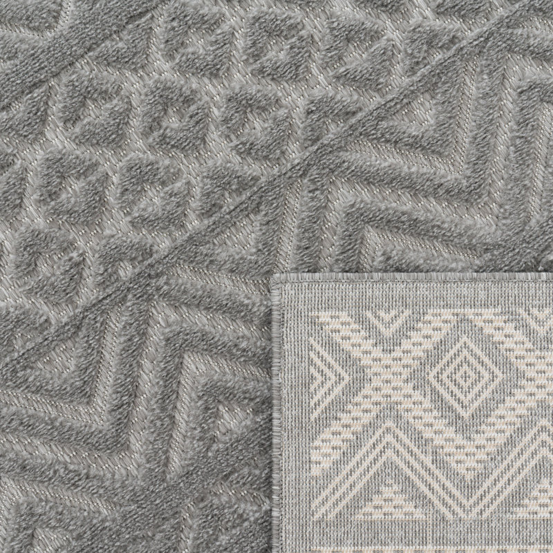 Tapis intérieur / extérieur en polypropylène tissé à la machine Jasahn, Rectangle 2 pi x 3 pi 4 po