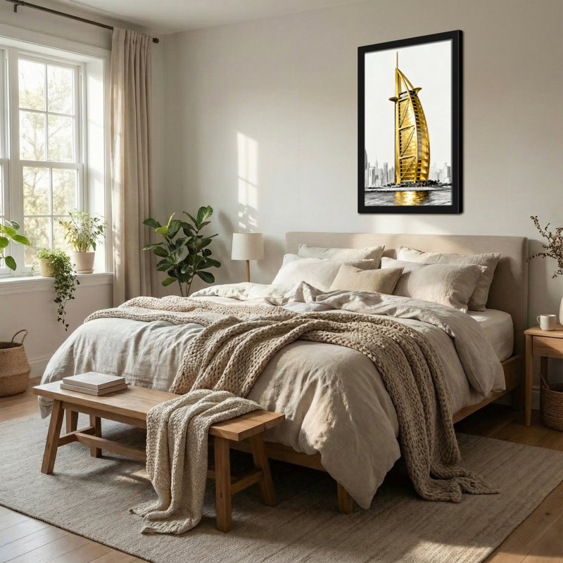 Scénario et paysages urbains Golden Burj Al Arab, H 36 po x l 24 po