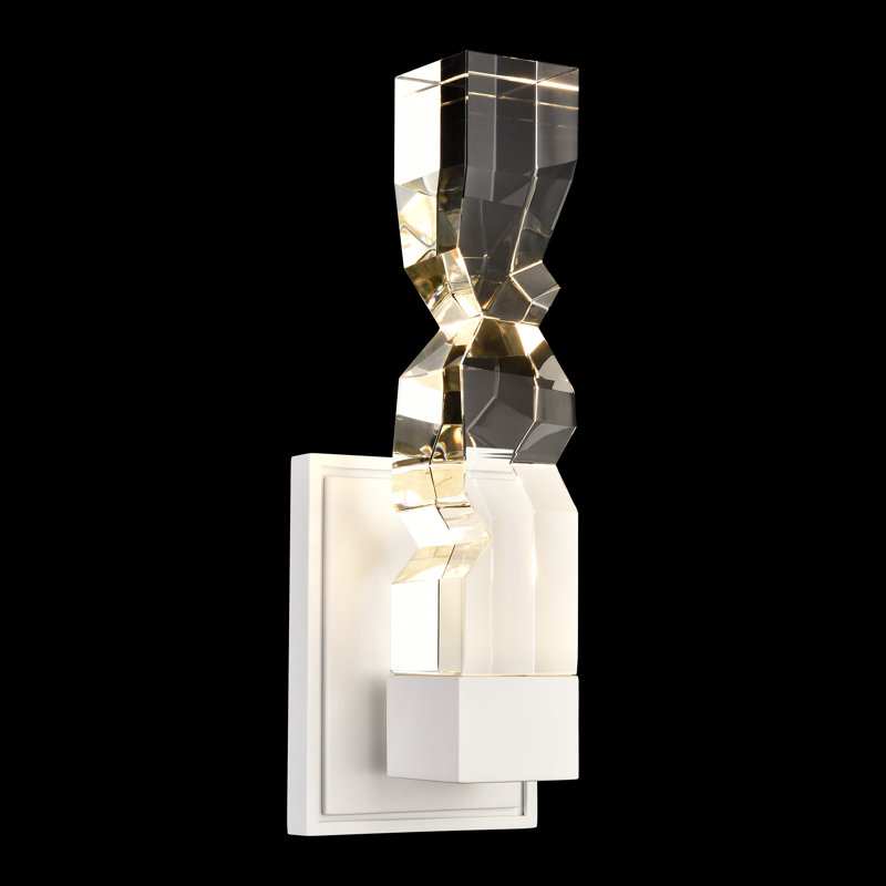 Applique murale Mamadim, H 16,88 po x l 5,88 po x P 4,5 po, Blanc mat