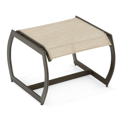Repose-pieds d'extérieur en aluminium avec coussin Sunbrella® Key West Sling