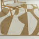 Emmie Abstract Machine Woven Polypropylene Indoor / Outdoor Use Area Rug in Tan/Cream