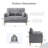 George 47’’ Chenille Tufted Loveseat Sofa With 2 Pillows And Storage Pockets Couches-945367717