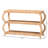 Cecely Bohemian Natural Rattan 3-Tier Console Table