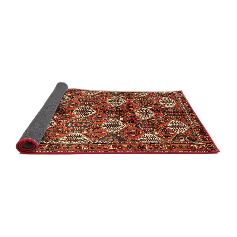 Tapis orange Southwestern, Rond 7 pi
