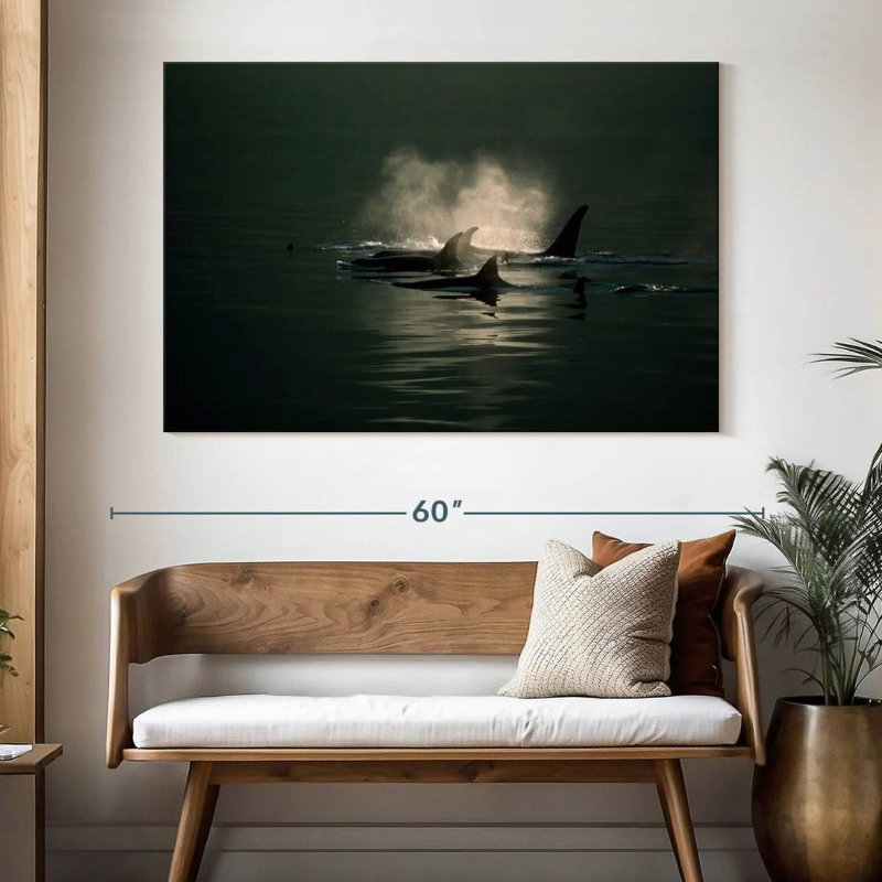 Brampt Orca Whale Pod, 34" H x 51" W