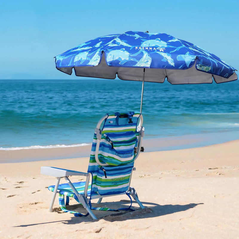 Parasol avec pince universelle et réglable, Bleu clair