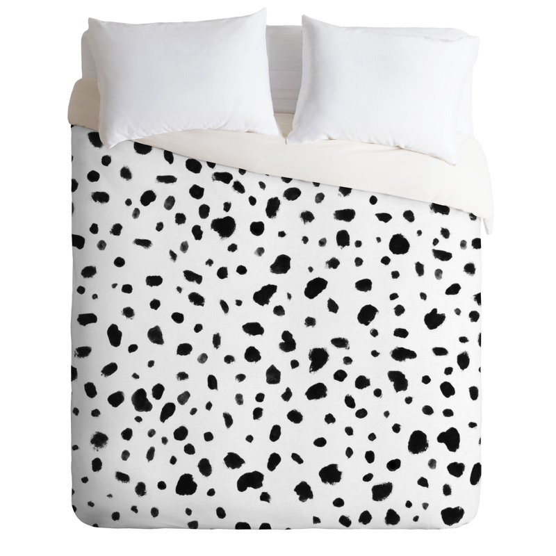 Rebecca Allen Modern & Contemporary Polyester Dots Duvet Cover, Queen Duvet Cover + 2 Standard Shams, single piece