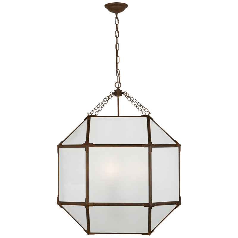 Suzanne Kasler Morris Small Lantern, 30.25" H x 23.25" W x 23.25" D, Gray, Antique Zinc