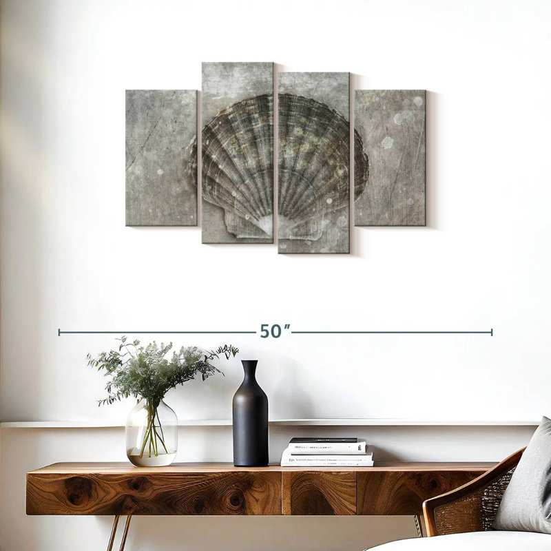 Aletra BW Scallop Seashell, 22'' H x 36'' W