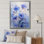 Impression romantique sur toile, "Mauve cornflowers", impression romantique
