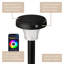 IntelliPath - Panneau solaire intelligent à DEL avec capteur de mouvement infrarouge et capteur de lumière du jour à DEL 160 lumens 8 heures en pleine charge RVB changeant de couleur et blanc réglable en noir (paquet de 2)-129302792
