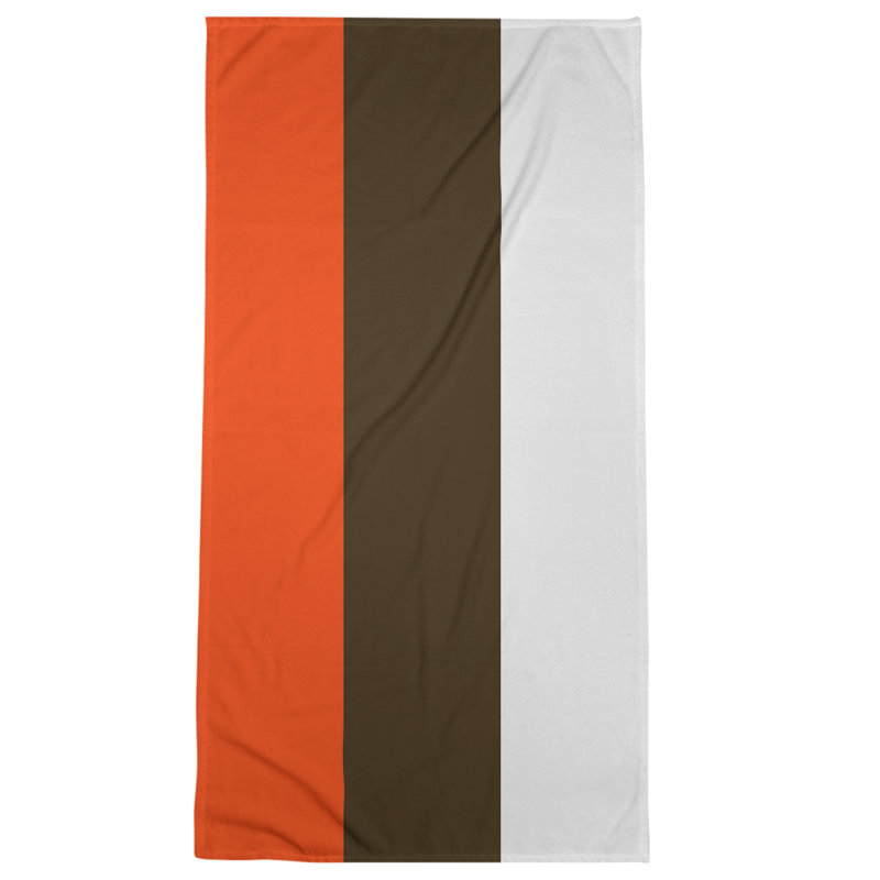 Bath Towel, Orange/Brown/White