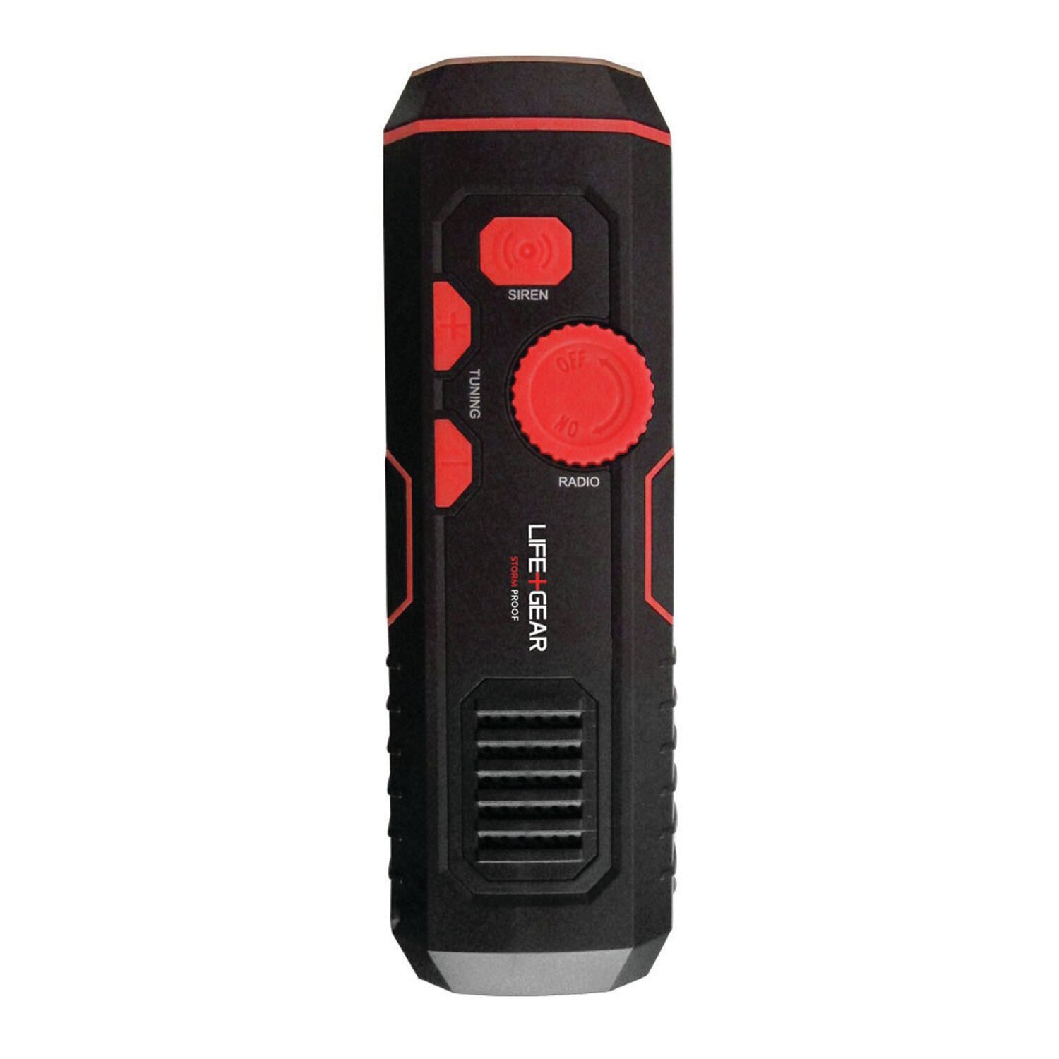 Life Gear Search Light with Emergency Beacon Flashlight - Red