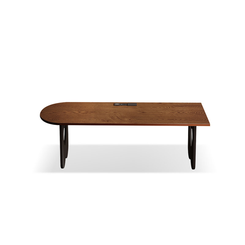 Nut-brown Rectangular Solid Wood  desk, 29.53" H x 62.99" W x 23.62" D