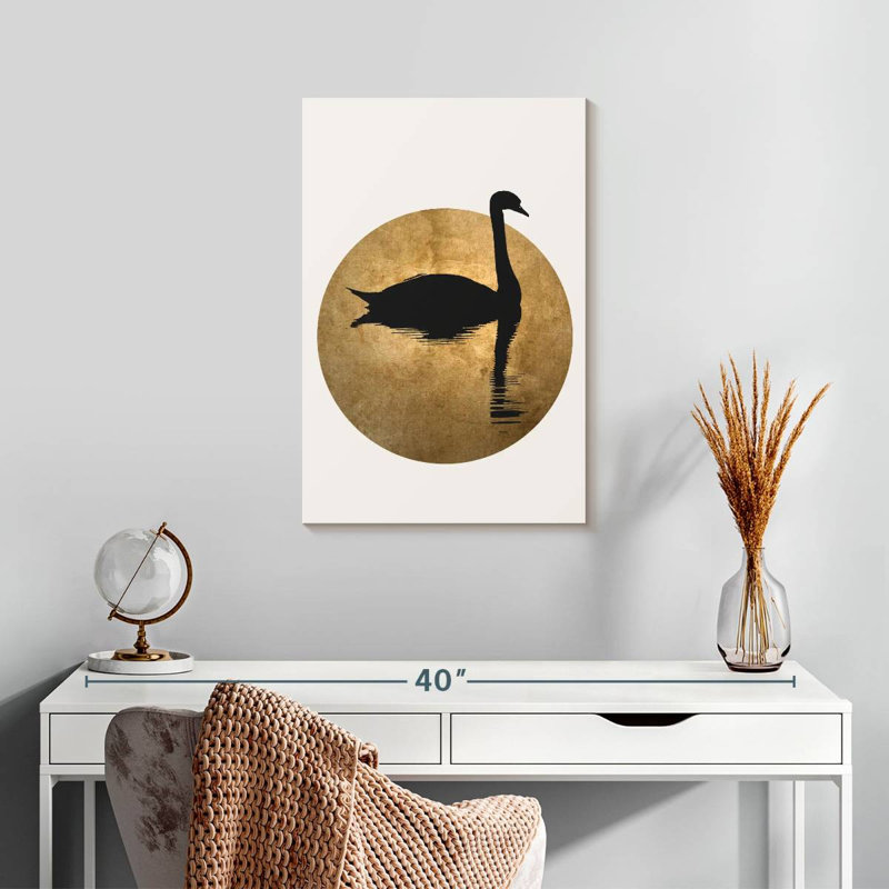 Brampt The Swan Gold, 24" H x 16" W