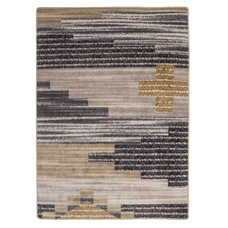 Tapis gris Brooke Southwest Contempo, Rectangle 8 pi x 11 pi