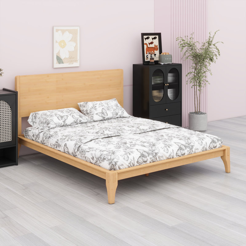 Lit plateforme Bamboo Wood, Naturel