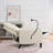 Adjustable Push Back Recliner Accent Chair for Adults, Beige Fabric Reclining Chair with Cup Holder &amp; Phone Holder for Living Room Bedroom