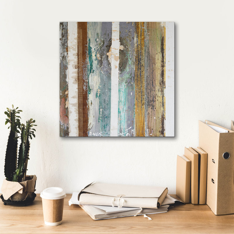«Textured Grain 4» par Erin McGee Ferrell, art mural sur toile, H 18 po x l 18 po