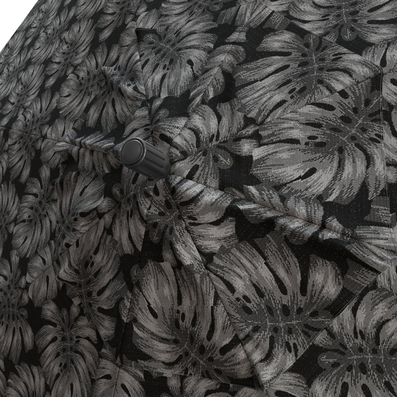 Parasol de marché 9 pi Junerose, Palmier graphite - Pacifica Premium, Hammertone gris clair