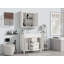Meuble-lavabo de salle de bain avec lavabo supérieur, armoire à miroir, armoire de rangement moderne avec 2 portes à fermeture douce et 2 tiroirs, meuble-lavabo simple-1722170792