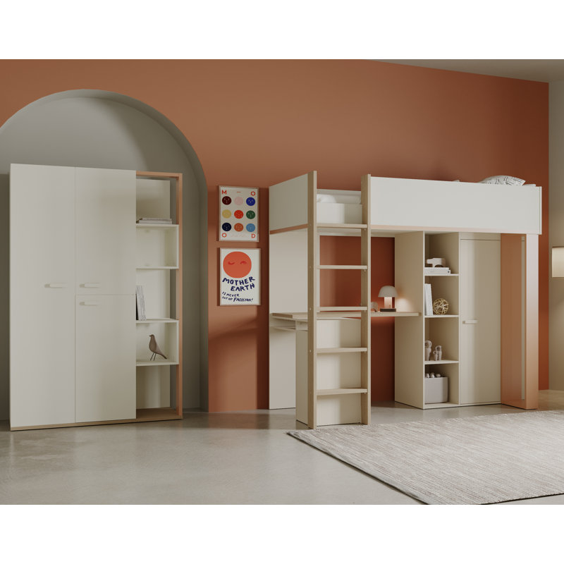 Zarmig Loft Bed Bedroom Set