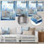 Vintage Blue New York Window View IV - New York City Metal Wall Art-101154908