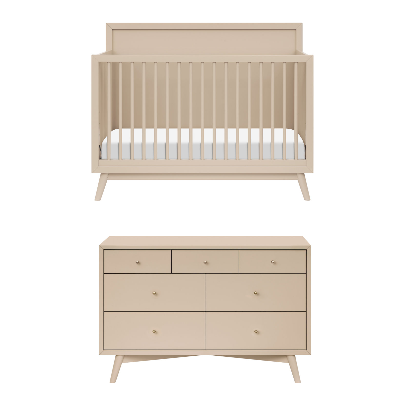 Palma Convertible Standard Nursery Furniture Set, Taupe