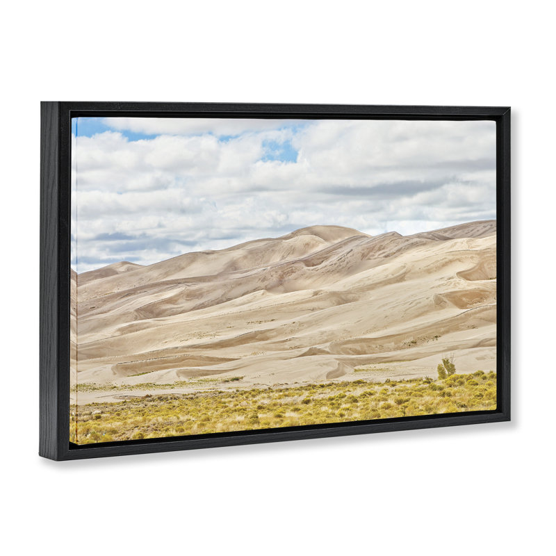 Dunes In The Distance Floating Frame, design by Seven Trees Design, Jet Black Floater Frame, 17" H x 25" W